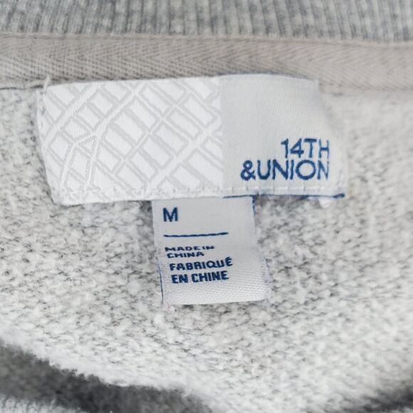 Nordstrom 14th & Union Grey Sweatshirt Medium - Picture 5 of 6